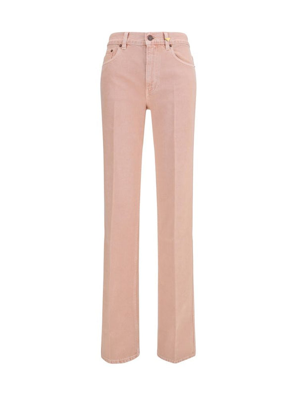Chloé Multicolor Cotton Straight-Leg Jeans