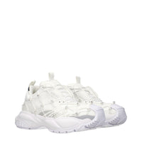 Versace Greca-Trim Fabric Sneaker — White