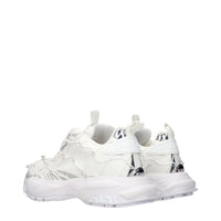 Versace Greca-Trim Fabric Sneaker — White
