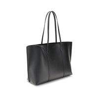 Tory Burch Perry Leather Tote Bag — Black
