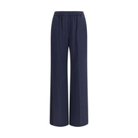 Max Mara Weekend Mallo Straight-Leg Wool Trousers — Blue