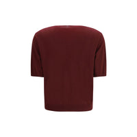 Max Mara Weekend Marea Wool T-Shirt — Bordeaux