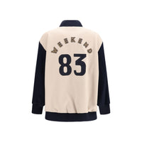 Max Mara Weekend Wool Bomber Jacket — Blue