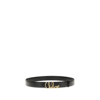 Chloé Iconic Logo Belt — Black