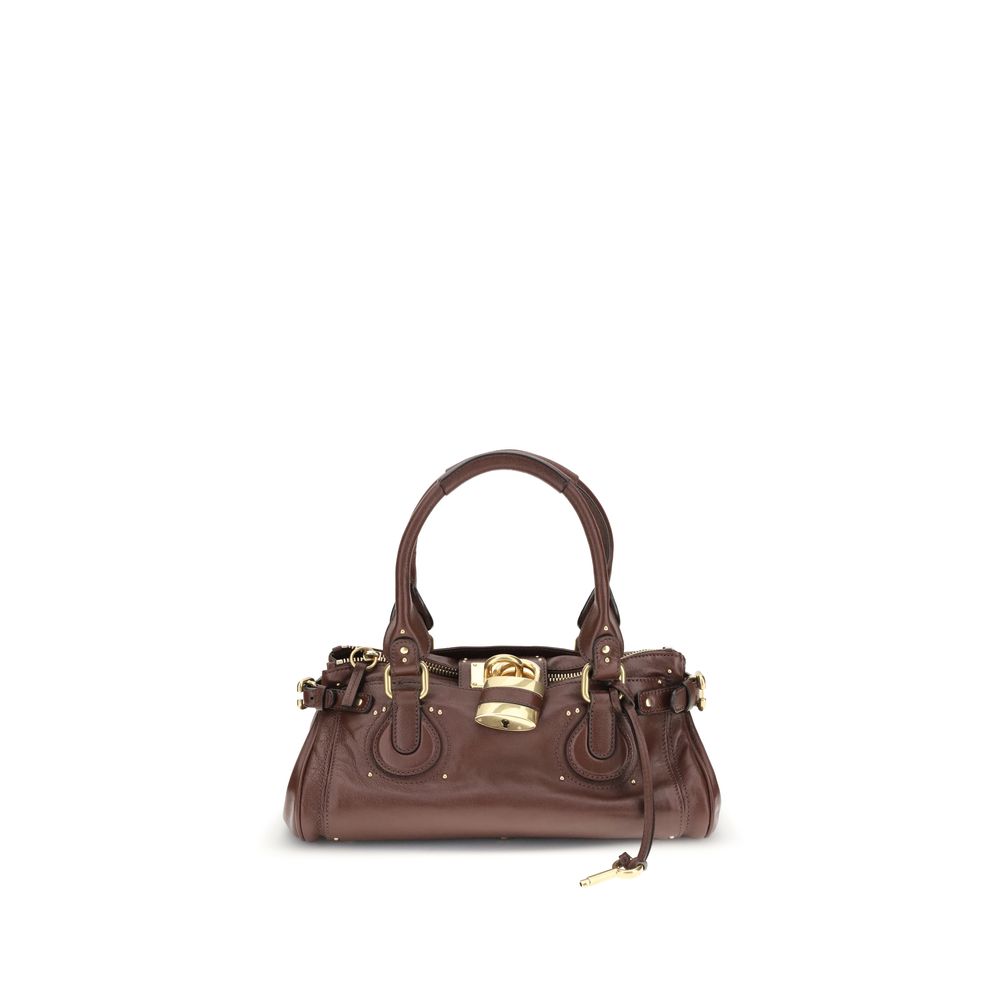 Chloé Paddington Buffalo Leather Bag — Bordeaux