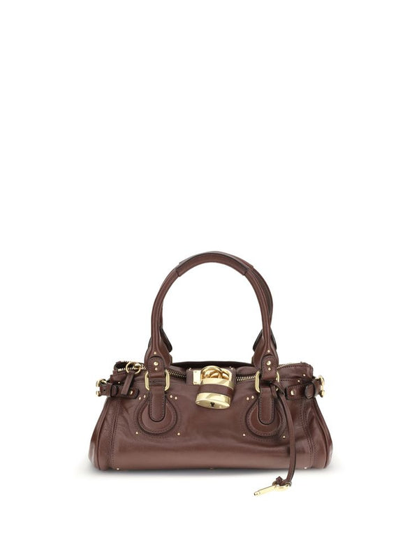 Chloé Paddington Buffalo Leather Bag — Bordeaux