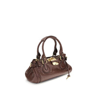 Chloé Paddington Buffalo Leather Bag — Bordeaux