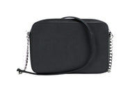 Michael Kors Jet Set Large Saffiano Leather Crossbody — Silver