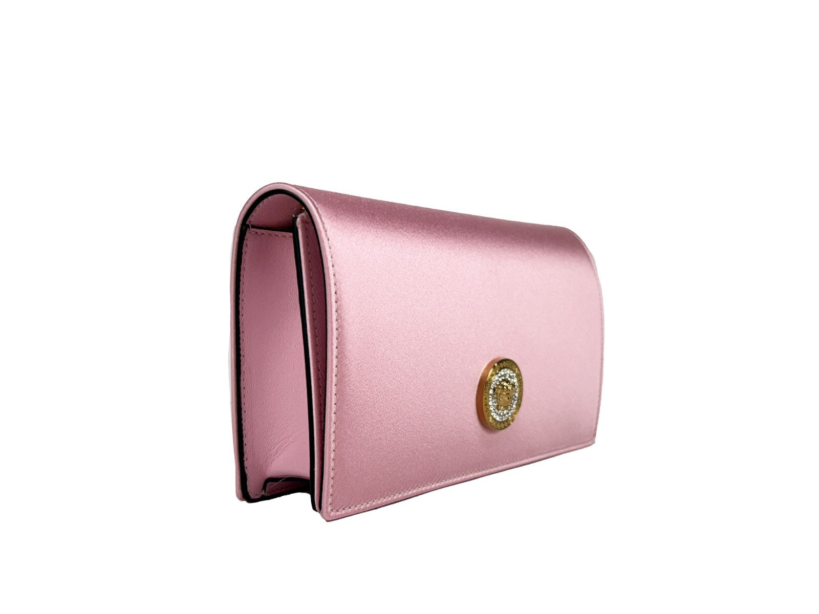 Versace Medusa Crystal Satin Mini Chain Bag