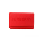 Burberry Hampshire Small Embossed Logo Leather Crossbody — Red