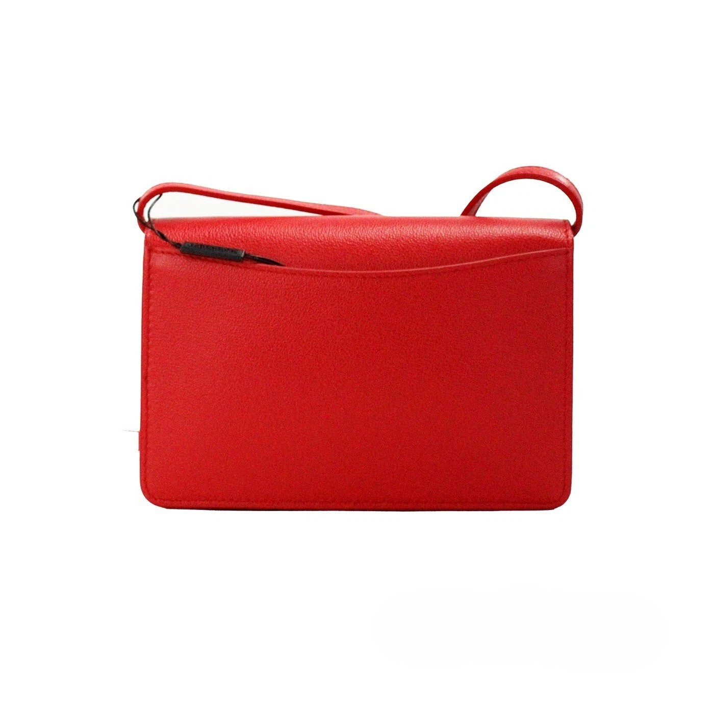 Burberry Hampshire Small Embossed Logo Leather Crossbody — Red