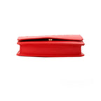 Burberry Hampshire Small Embossed Logo Leather Crossbody — Red