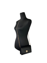 Versace Mini Chain Fabric Crossbody Wallet Bag