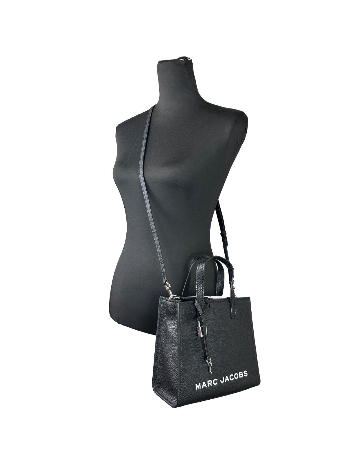 Marc Jacobs Grind Mini Leather Tote Bag — Black