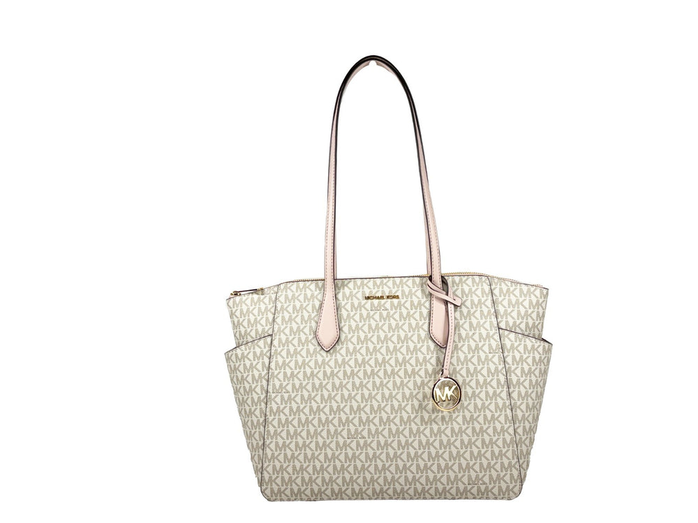 Michael Kors Marilyn Medium Signature Tote — Vanilla