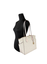 Michael Kors Marilyn Medium Signature Tote — Vanilla