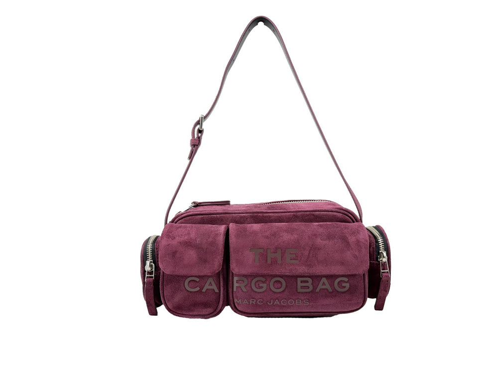 Marc Jacobs The Cargo Suede Shoulder Bag — Dark Plum