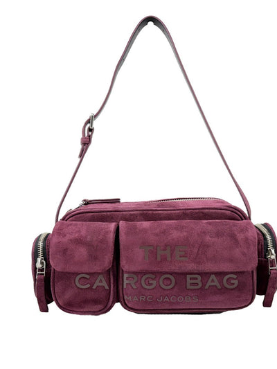 Marc Jacobs The Cargo Suede Shoulder Bag — Dark Plum