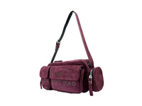 Marc Jacobs The Cargo Suede Shoulder Bag — Dark Plum