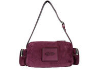 Marc Jacobs The Cargo Suede Shoulder Bag — Dark Plum
