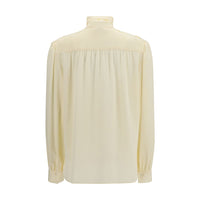 Chloé Beige Polyester Bow Blouse