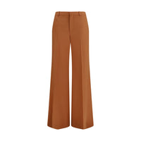 Chloé Orange Cotton High-Waisted Flared Pants