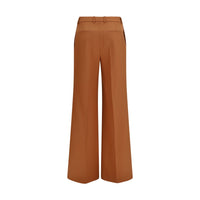 Chloé Orange Cotton High-Waisted Flared Pants