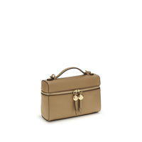 Tory Burch Romy Slim Top Handle Bag — Beige
