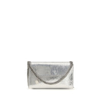 Stella McCartney Falabella Metallic Shoulder Bag — Silver