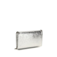 Stella McCartney Falabella Metallic Shoulder Bag — Silver