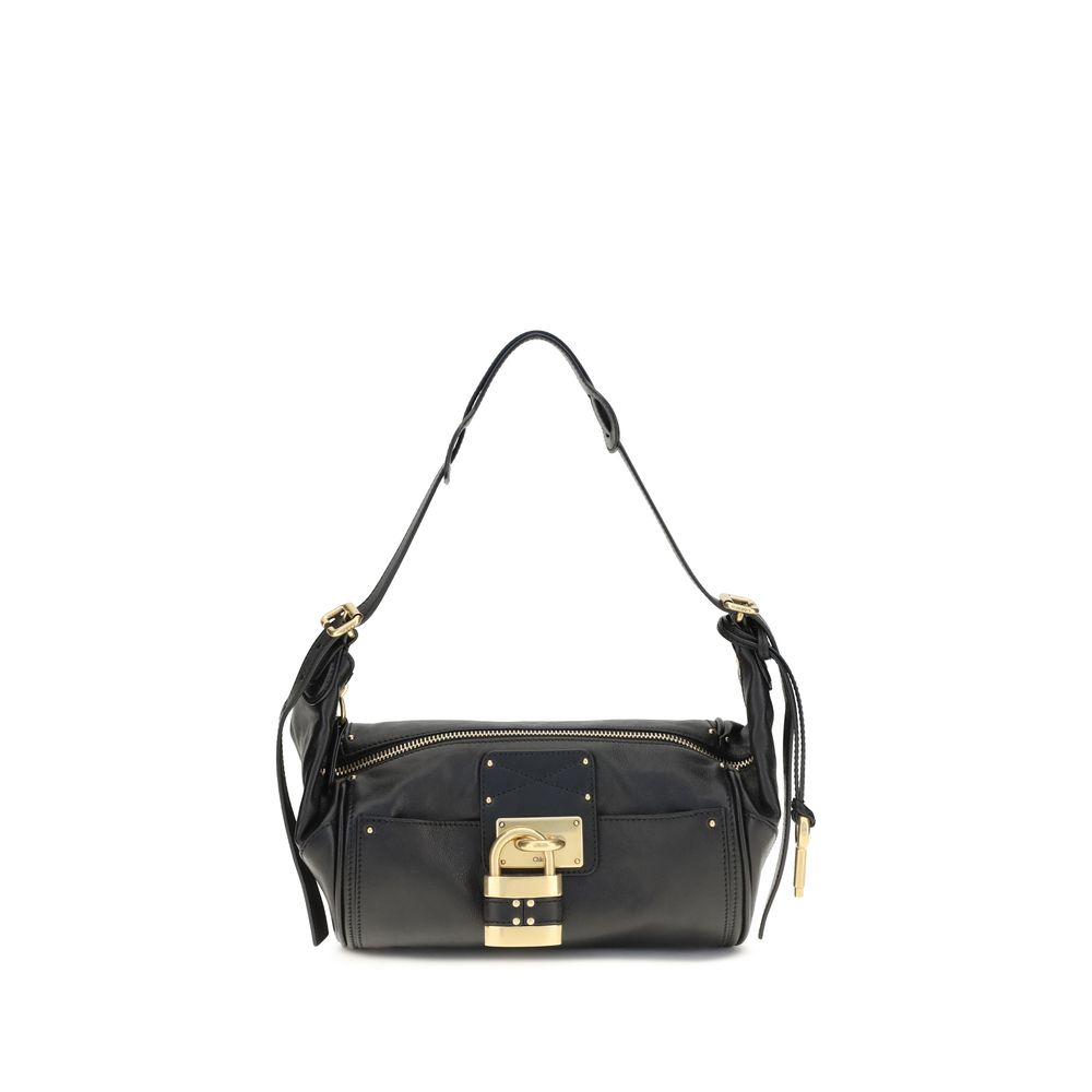 Chloé Black Calf Leather Small Paddington Shoulder Bag