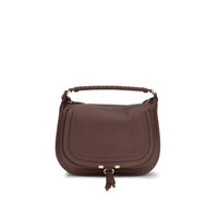 Chloé Brown Calf Leather Marcie Shoulder Bag