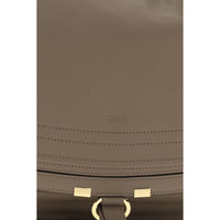 Chloé Beige Calf Leather Marcie Shoulder Bag