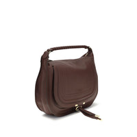 Chloé Brown Calf Leather Marcie Shoulder Bag