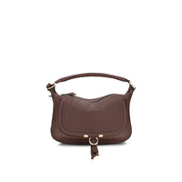 Chloé Bordeaux Calf Leather Small Marcie Shoulder Bag