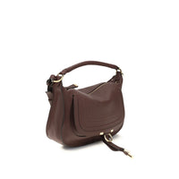 Chloé Bordeaux Calf Leather Small Marcie Shoulder Bag