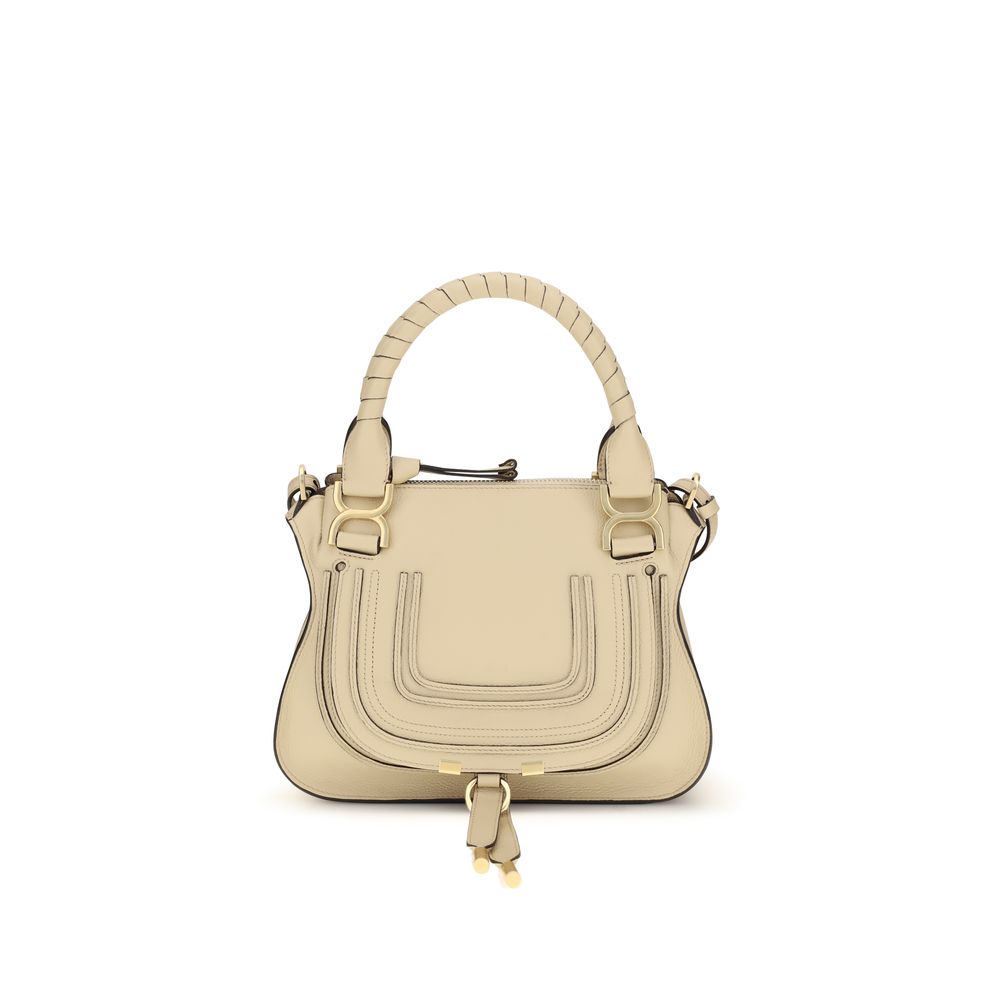 Chloé Beige Calf Leather Marcie Handbag