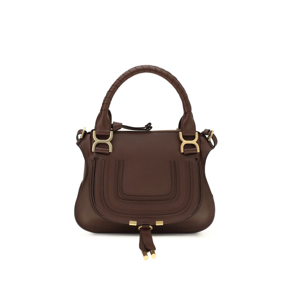 Chloé Brown Calf Leather Marcie Handbag