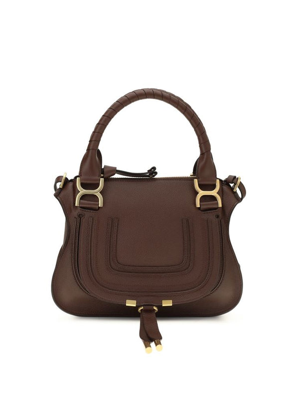Chloé Brown Calf Leather Marcie Handbag