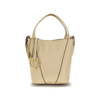 Chloé Beige Calf Leather Spin Shoulder Bag