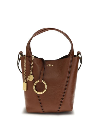 Chloé Brown Calf Leather Spin Shoulder Bag