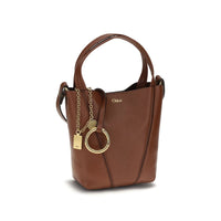 Chloé Brown Calf Leather Spin Shoulder Bag