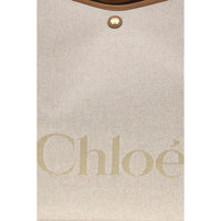 Chloé Beige Cotton Large Carry Tote Bag