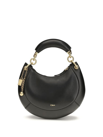 Chloé Black Calf Leather Marcie Shoulder Bag