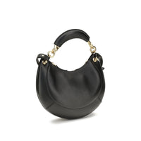 Chloé Black Calf Leather Marcie Shoulder Bag