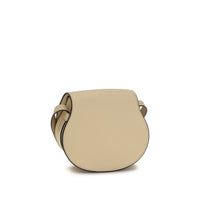 Chloé Beige Calf Leather Small Marcie Shoulder Bag