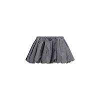 Miu Miu Balloon Mini Skirt — Grey
