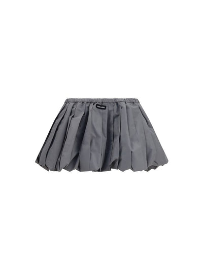 Miu Miu Balloon Mini Skirt — Grey