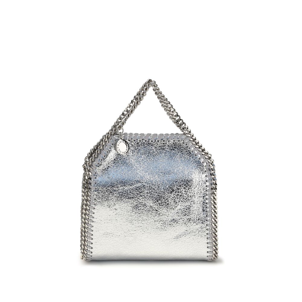 Stella McCartney Falabella Metallic Handbag — Silver