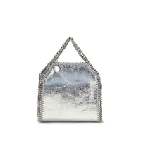 Stella McCartney Falabella Metallic Handbag — Silver